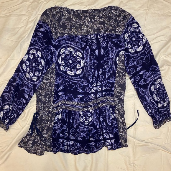 FREE PEOPLE RATIO PRINT TUNIC - Picture 7 of 7
